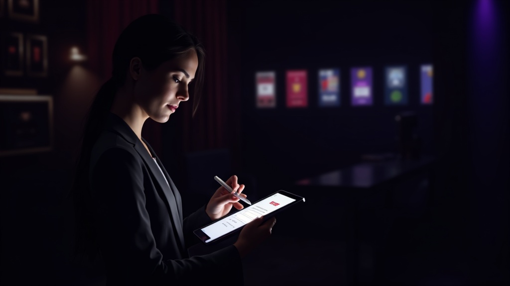 Player completing a Vegas Hero registration form on a tablet